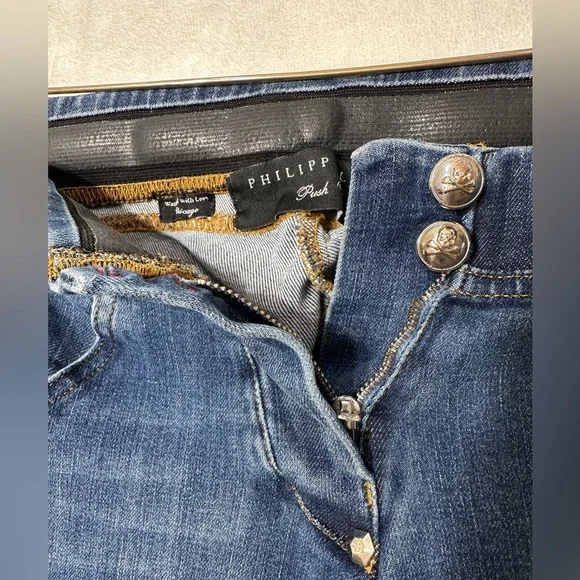 Philipp Plein special edition on push-up low rise jegging jeans size 27 - Picture 6 of 10